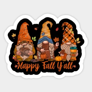 Happy Fall Y'all Gnomes Sticker